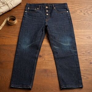 A.P.C. Petit New Standard Jeans Size 32 Indigo Stretch Denim Slim Fit Button Fly